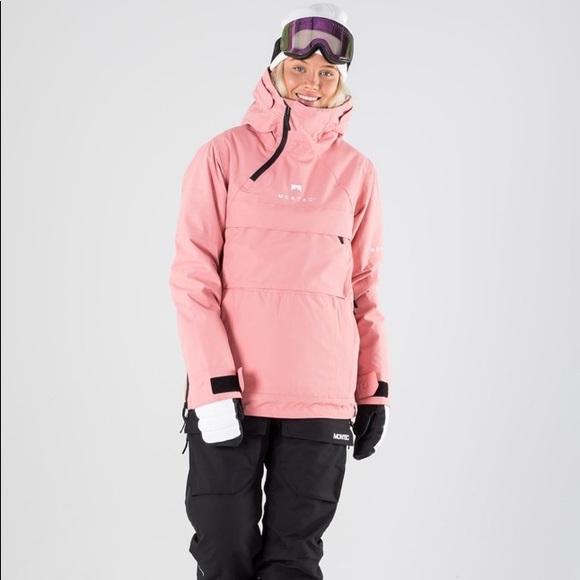 dune ski jacket khaki white